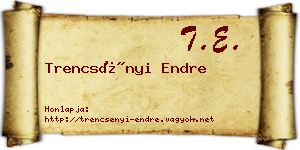Trencsényi Endre névjegykártya